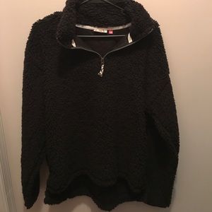 super soft black zip up